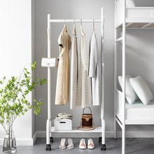 宿舍落地网红衣帽架家用卧室挂衣架带轮可移动置物挂包收纳晾晒架