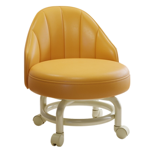 万向轮小凳子家用移动靠背椅子带轮儿童学步矮凳美缝擦地滑动板凳