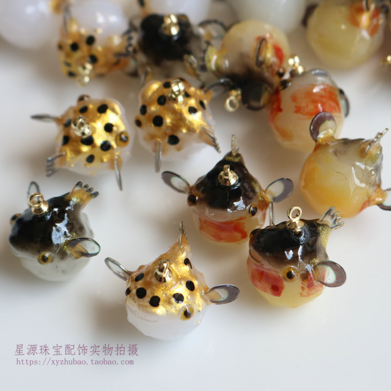 diy立体小恶魔手工耳饰流苏吊坠