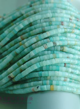 4*2mm圆片天然优质亚马逊隔片天河石垫片隔珠diy手工项链材料配件