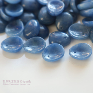 天然蓝东陵小圆梅花瓣 东陵玉梅花瓣 梅花玉簪花 diy古风发簪配件