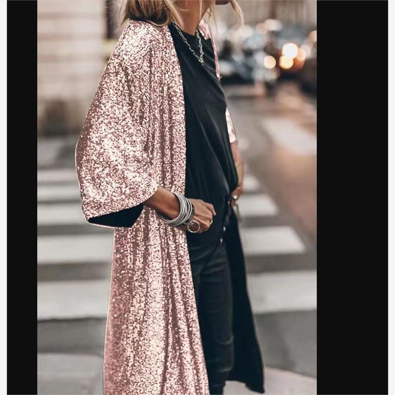 Fashion casual coat woman 时尚休闲派对亮片开衫外套女装