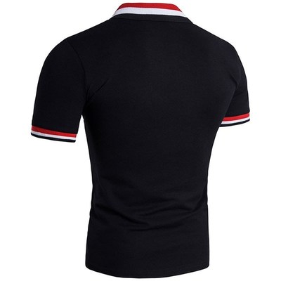 Men's Stand Collar Cotton T Shirt Camisa Polo Shirts男士T恤