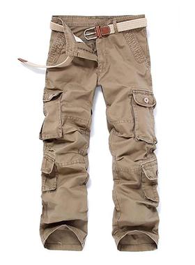 Men's Fashion Thick Lined Warm Straight Army Cargo Pants
