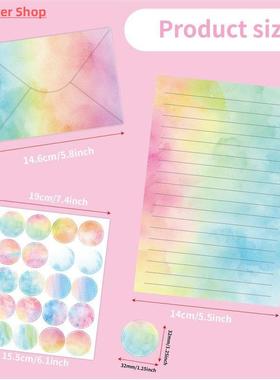 水彩纸信件写作套装与信封的礼物