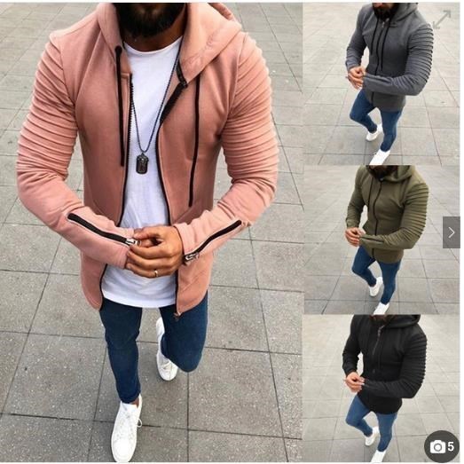 2018Men's Jeans Jacket coat hooded Winter Jackets 男带帽夹克
