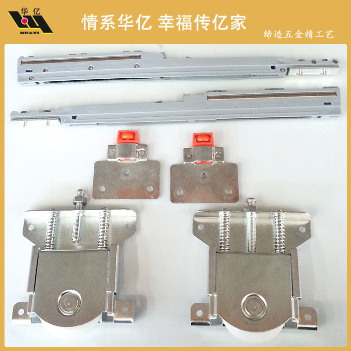 新款 实木缓冲趟门轮Buffer sliding door roller 家具五金配件