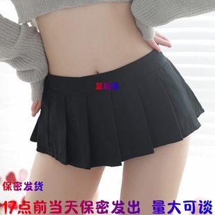 格子百褶裙女迷你无内衬裤裙子jk2025日系擦边女直播