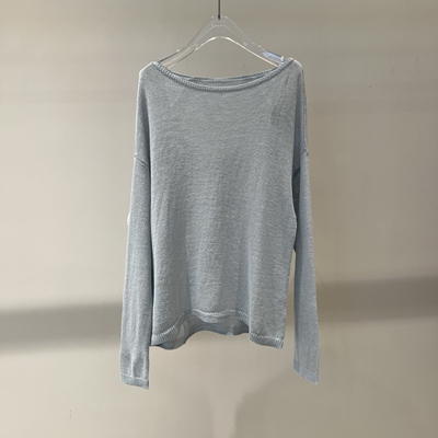 艾诺丝2026春季新款圆领套头针织衫女宽松百搭长袖上衣BR801143