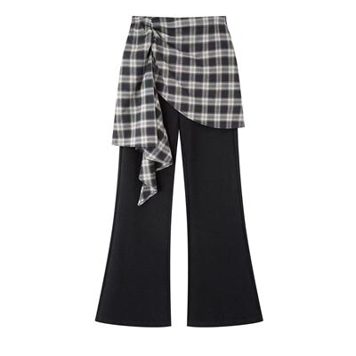 云艾诺丝高腰微喇显瘦两件套裤