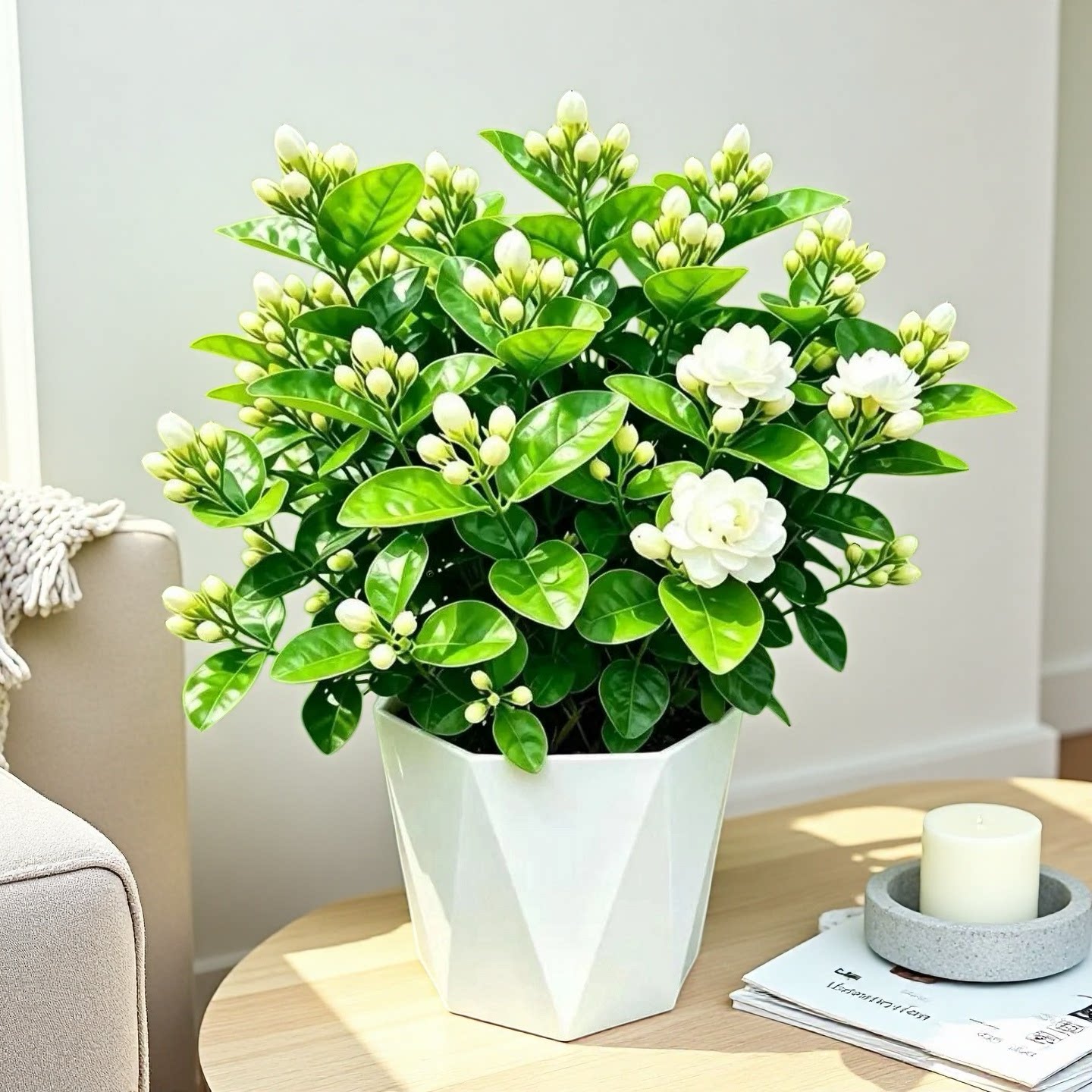 重瓣茉莉花大盆栽带花苞室内外阳台庭院好养浓香氛绿植多年生花卉
