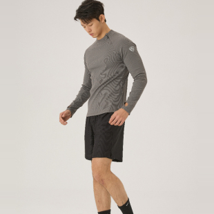 AaNn超人系列越野跑侧拉链训练运动长袖打底