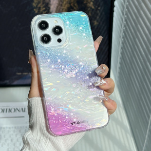 流云星河闪粉透明适用iphone16promax苹果15手机壳14防摔13保护套12网红超火新款 高级感文艺全包奢华薄奢华女