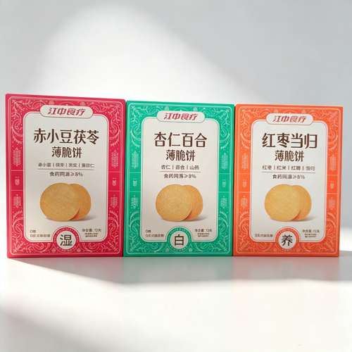 江中食疗薄脆饼72克红枣当归赤小豆茯苓杏仁百合早餐代餐休闲零食