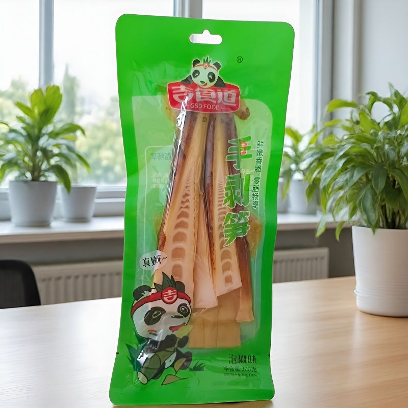 吉食道手剥笋泡椒味200克鲜嫩香脆休闲办公解馋网红零食图片