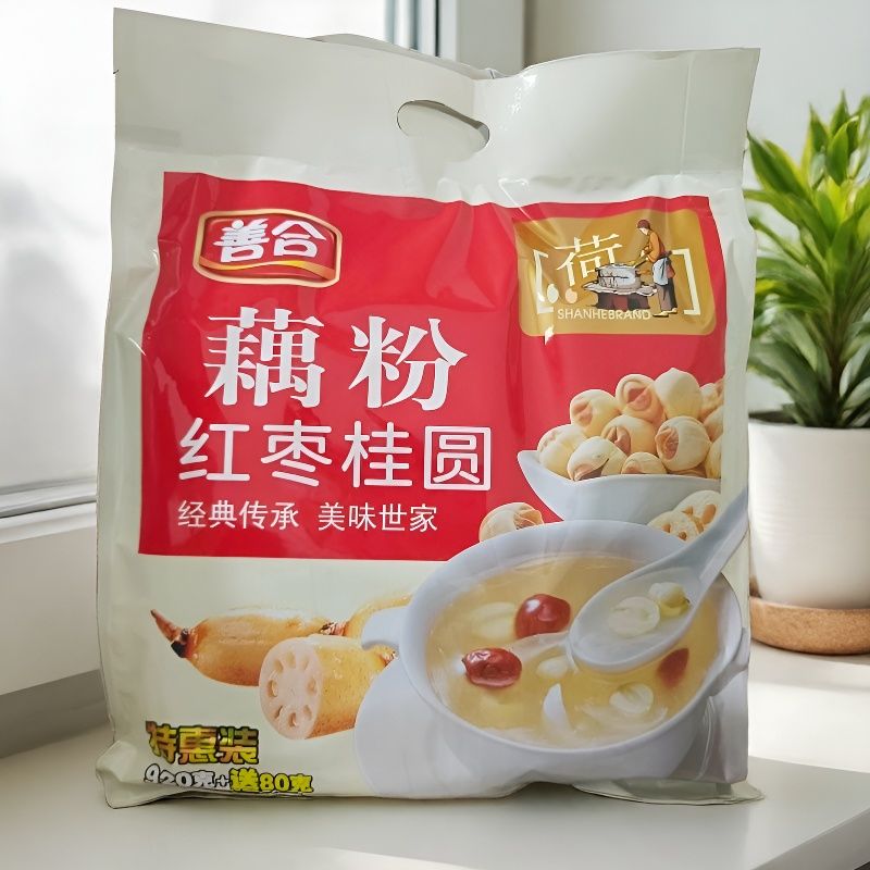 善合红枣桂圆藕粉1千克冲泡速溶代餐粉方便早餐独立小包装