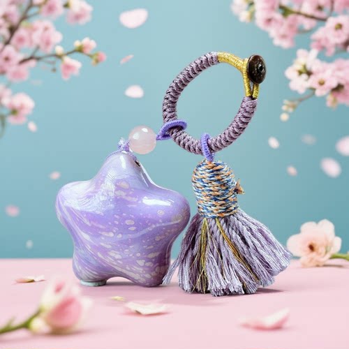 大漆星星挂件 编绳饰品文玩流苏包包挂钥匙扣可爱挂饰