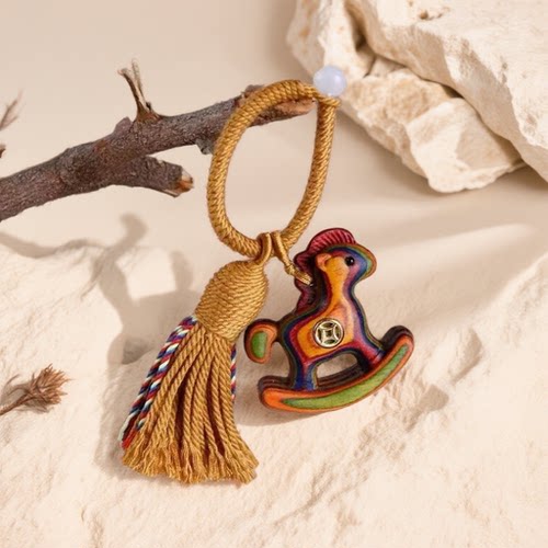 彩虹木马上有钱DIY配件手工材料编绳手链挂件项链手串文玩配饰品