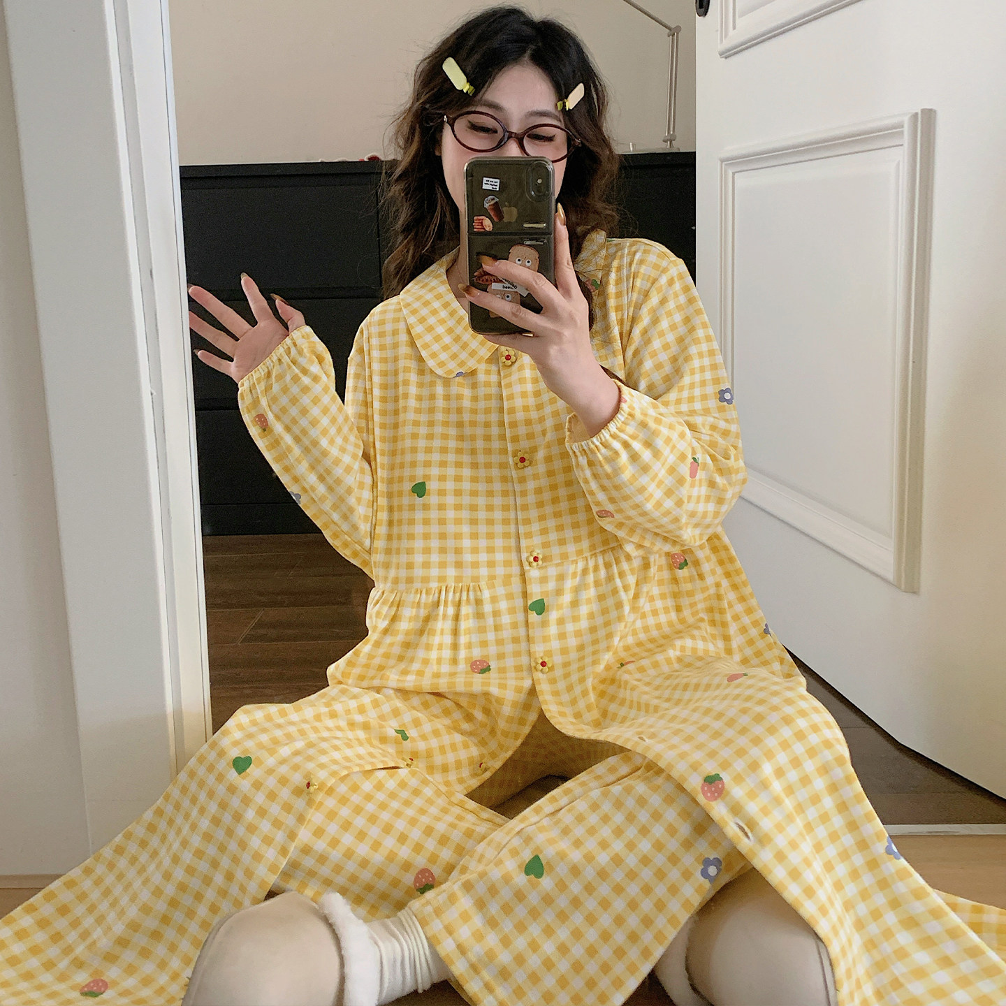 孕妇进产房待产裙春夏季薄款月子服带胸垫纯棉哺乳睡裙两件套裙裤