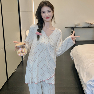 女莫代尔透气吸汗月子服方便哺乳