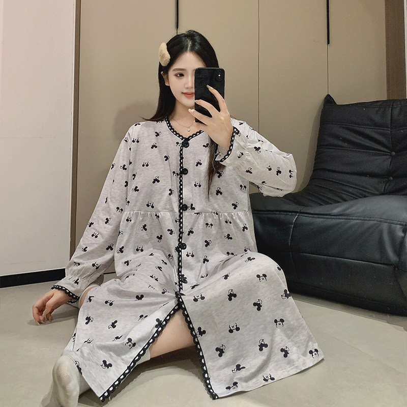 孕妇进产房待产裙春夏季薄款纯棉月子服带胸垫哺乳睡裙两件套裙裤