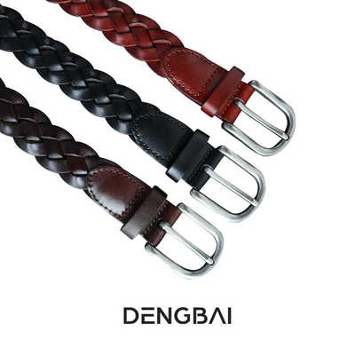 登白DENGBAI 头层树膏牛皮简约纯色 气质腰带女款