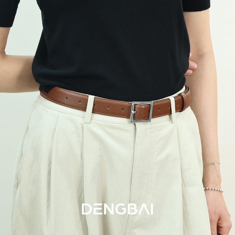 登白DENGBAI 2025新款百搭皮带女款配牛仔裤女士皮带真皮皮带女款