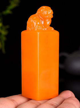 天然和田玉印章雕刻招财貔貅