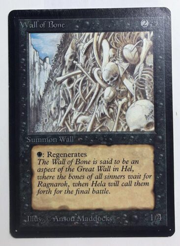 万智牌 骨墙 alpha 第一版 黑边 黑 上海文波MTG