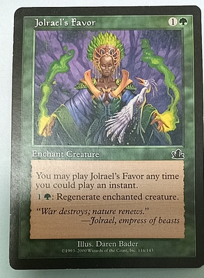 万智牌 裘蕾尔的恩宠 Jolrael's Favor 预言 绿 普 实拍 文波 MTG