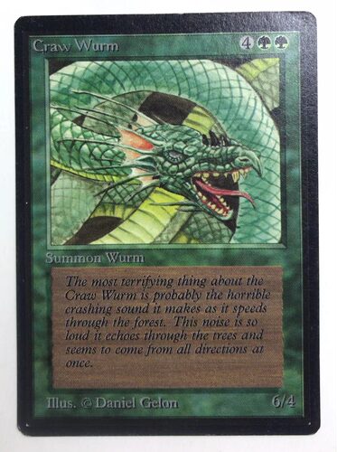 万智牌 巨爪亚龙  alpha 第一版 黑边 绿 绿色上海文波MTG