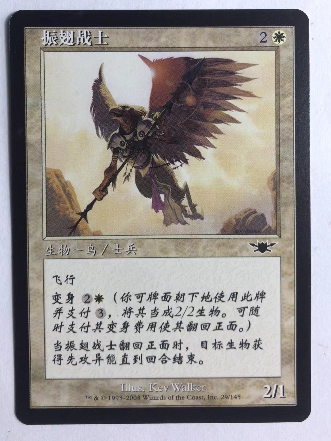 万智牌 振翅战士 万马千军 白 普 铁 简中实拍 上海文波MTG
