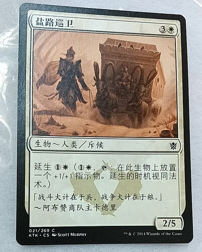 万智牌 盐路巡卫  Salt Road Patrol 简中 九五品加