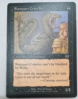 万智牌 壁垒爬虫 Rampart Crawler 玛凯迪亚 普 黑 英文实拍  MTG
