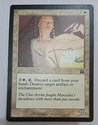 万智牌 虔诚的见证人 Devout Witness 玛凯迪亚 普  白 实拍  MTG