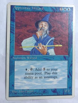 万智牌 魔术师学徒 第四版 蓝 蓝色 英文 实拍上海文波MTG