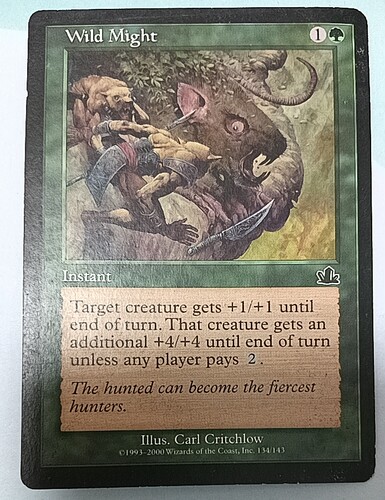 万智牌 野性之力 Wild Might 预言 绿色 普牌  实拍 上海文波 MTG