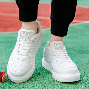 羚狮新款透气踢毽子专用鞋大白运动毽球鞋男女时尚休闲高弹爆米花