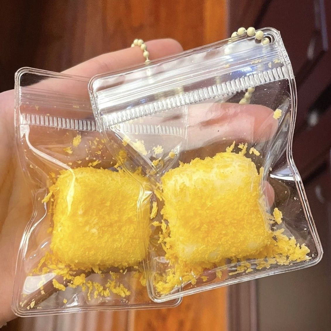 油炸小方捏捏乐食品级硅胶泥感慢回弹可爱手工解压挂件捏捏