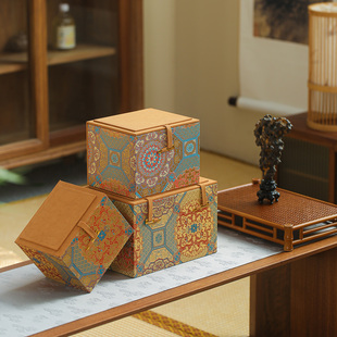 高档杯子杯茶具包装盒陶瓷紫砂壶礼品盒壶承套组锦盒一壶两杯盒子