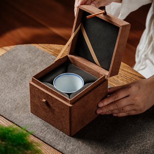 高档茶具包装盒瓷器杯子紫砂壶锦盒礼品盒盖碗一壶两杯收纳盒定制