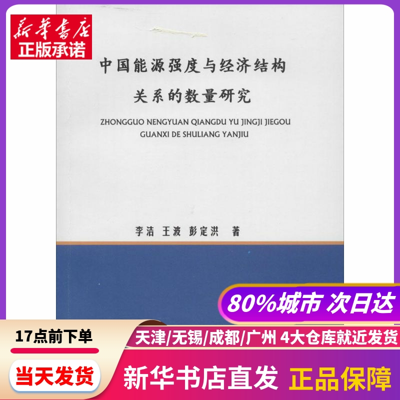 中国能源强度与经济结构关系的数量研究李洁西南财经大学出版社新华书店正版书籍