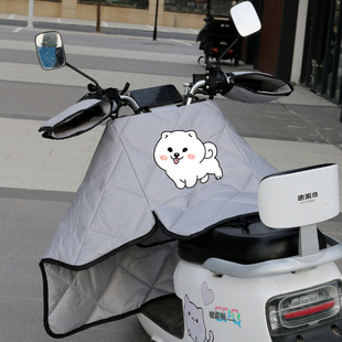 电动车挡风被冬季分体双面防水人车分离式小型踏板摩托车加绒加厚