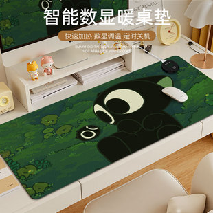 罗小黑加热鼠标垫暖手桌垫超大号卡通定制冬季办公室暖手桌布防水
