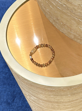 望乡牧神 黄打屁天然黄塔水晶闪转运设计招财珍珠好运礼物手串链