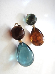 静止水滴 黄打屁原创设计新中式时髦百搭高级质感港风925耳钉耳夹