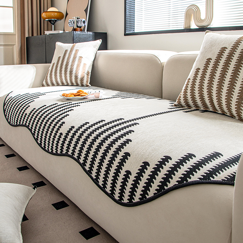 雪尼尔异形沙发垫四季通用2025新款高级感固定防滑耐脏沙发坐垫子
