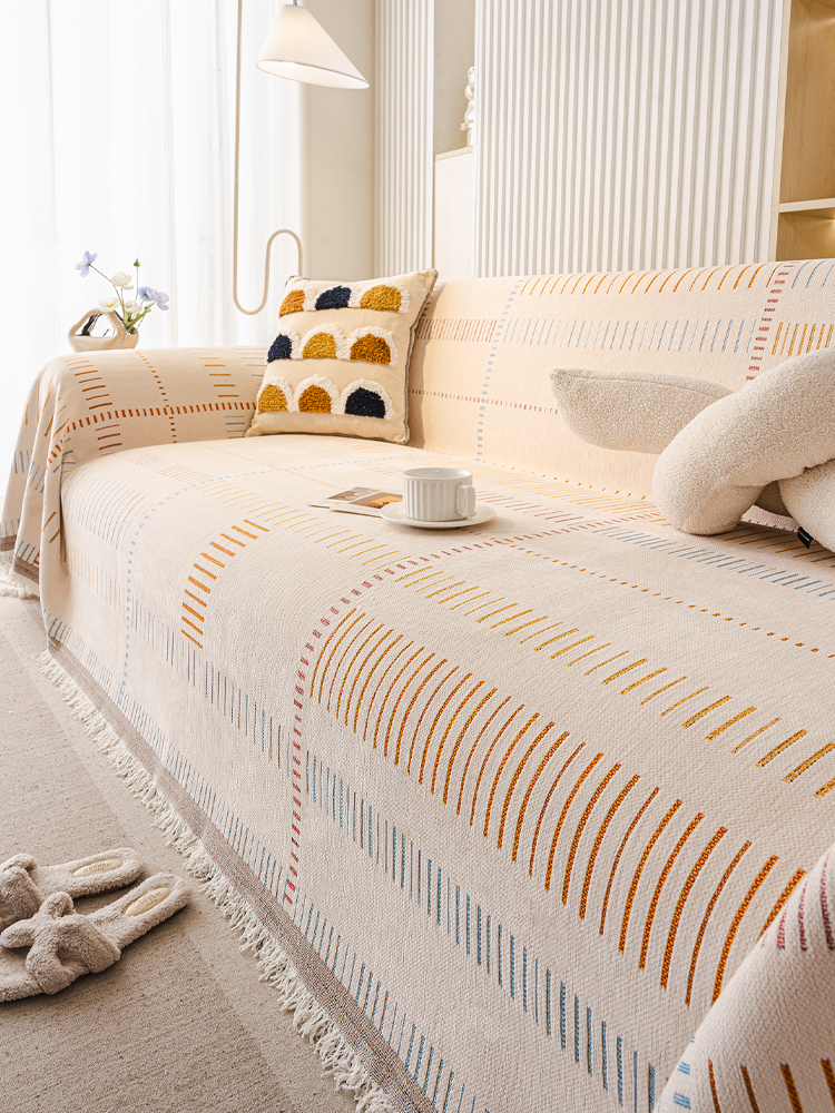 2025新款沙发巾一整张全盖布防滑客厅简约现代防猫抓沙发靠背盖巾