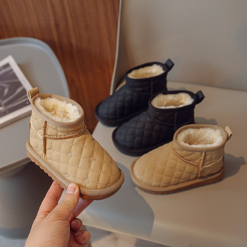 梵勒温州保暖短绒冬季儿童雪地靴