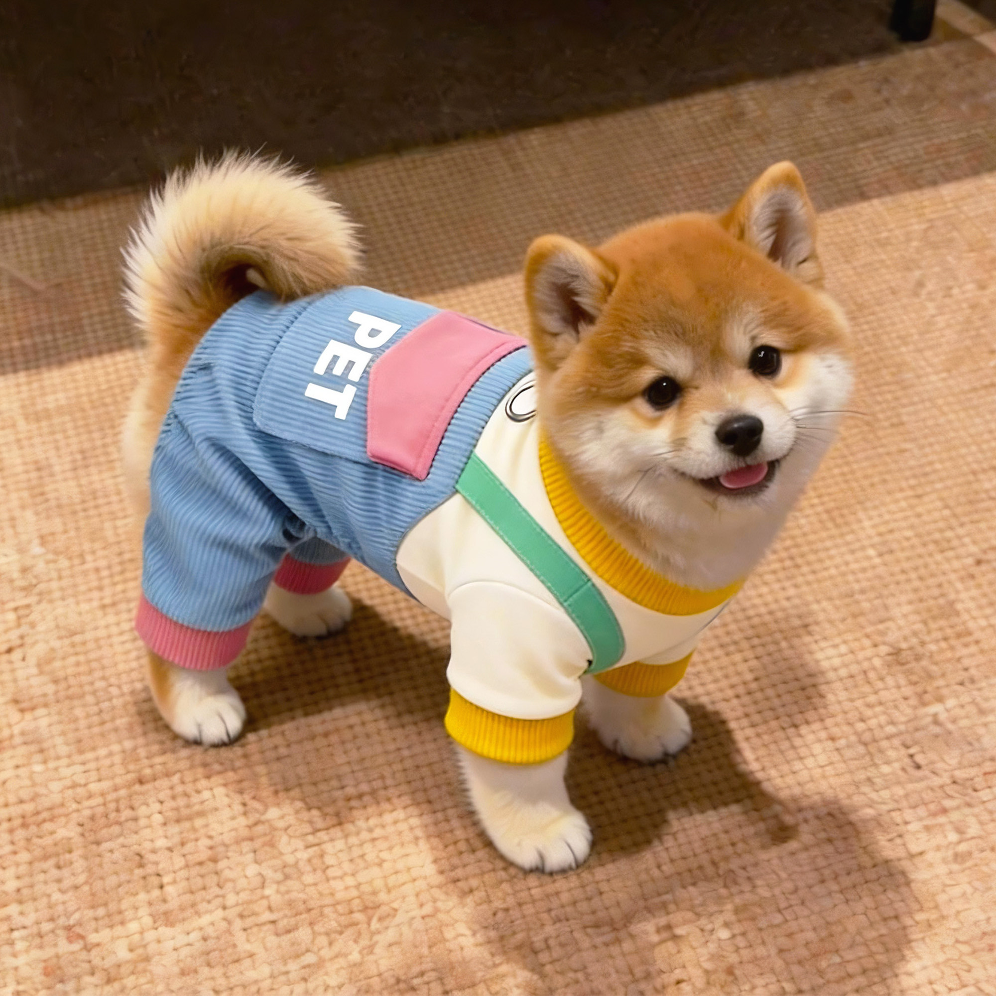 狗狗衣服秋冬季保暖可牵引四脚